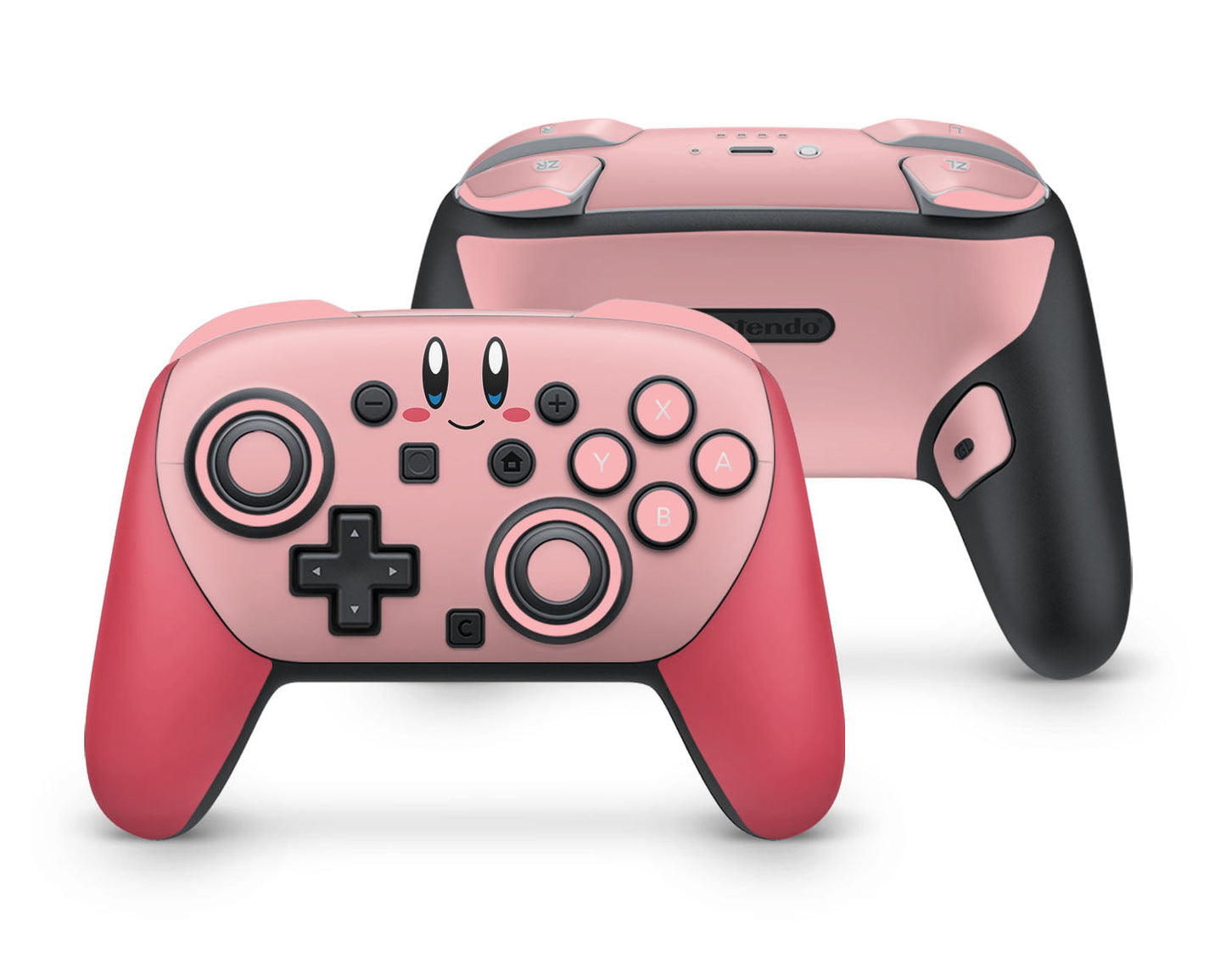 Lux Skins Nintendo Switch 2 Pro Controller Kirby Pastel Pink HighlightsSkins - Pop culture Kirby Skin