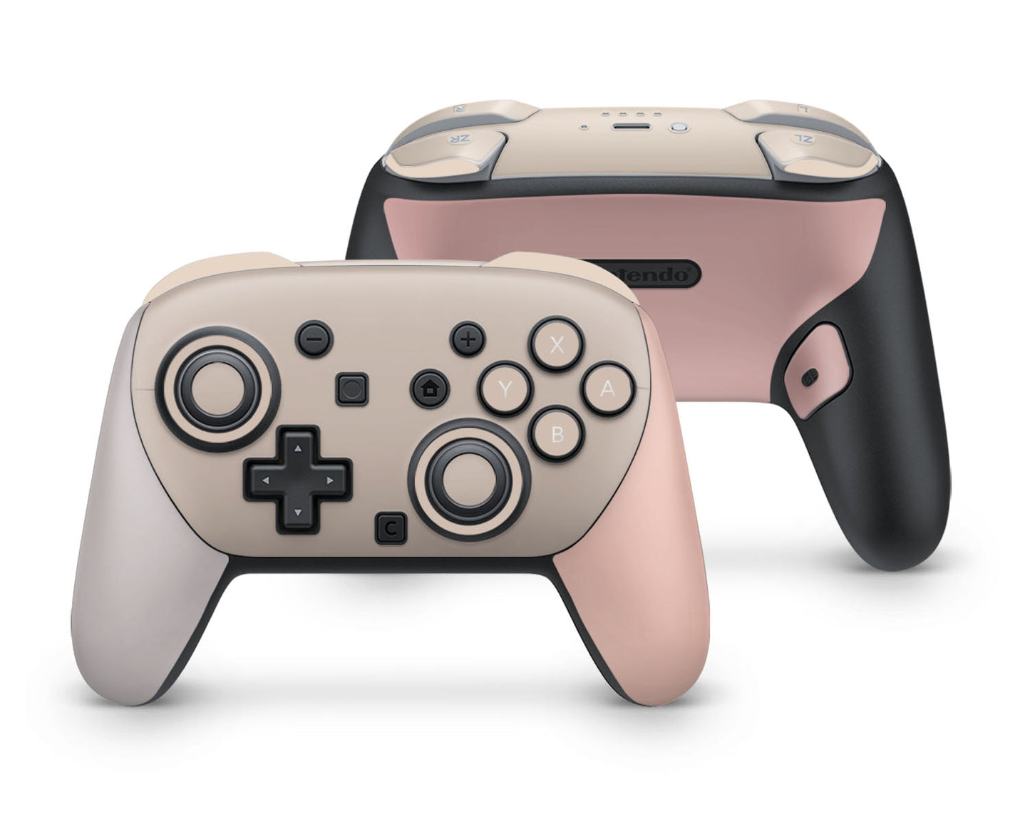 Lux Skins Nintendo Switch 2 Pro Controller Ceramic Rose PastelsSkins - Solid Colours Colour Blocking Skin