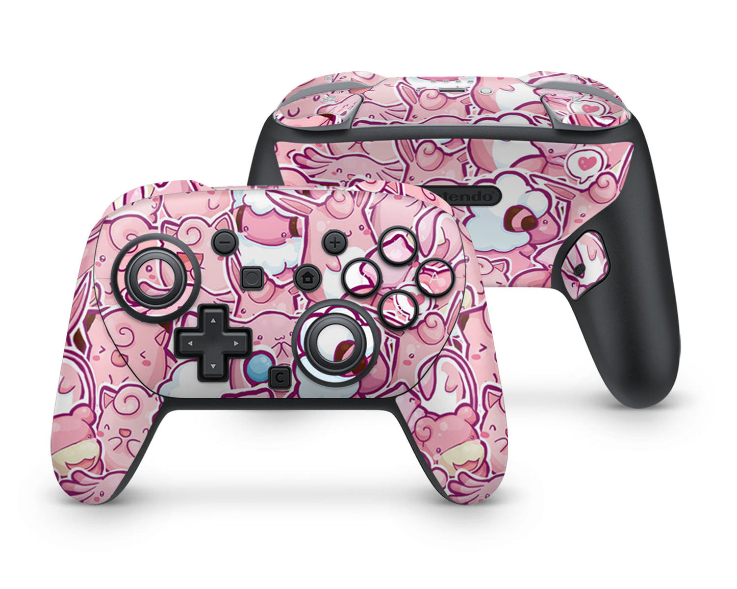 Lux Skins Nintendo Switch 2 Pro Controller Pokemon Pink PatternSkins - Pop culture Pokemon Skin
