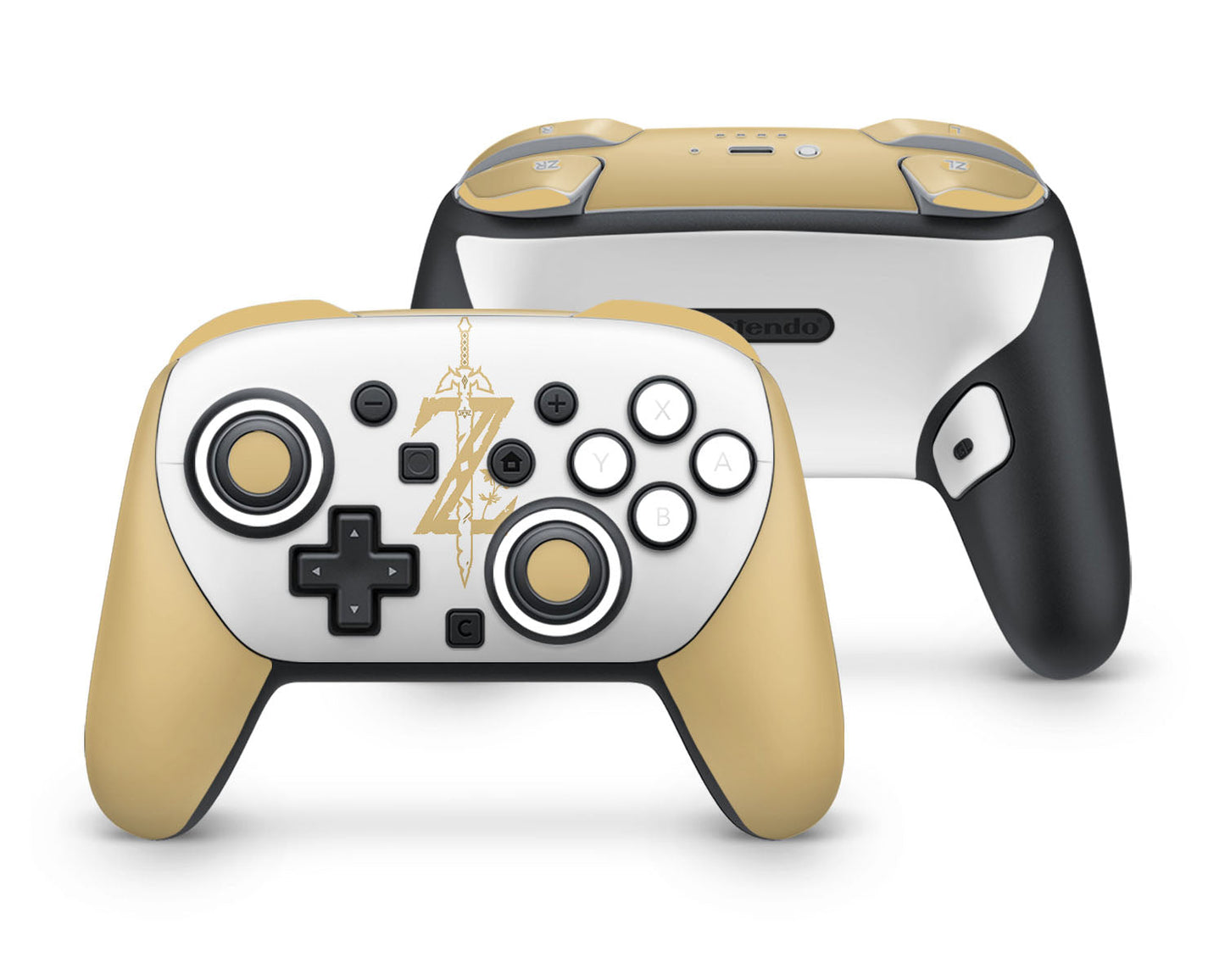 Lux Skins Nintendo Switch 2 Pro Controller Legend of Zelda White GoldSkins - Pop culture Zelda Skin