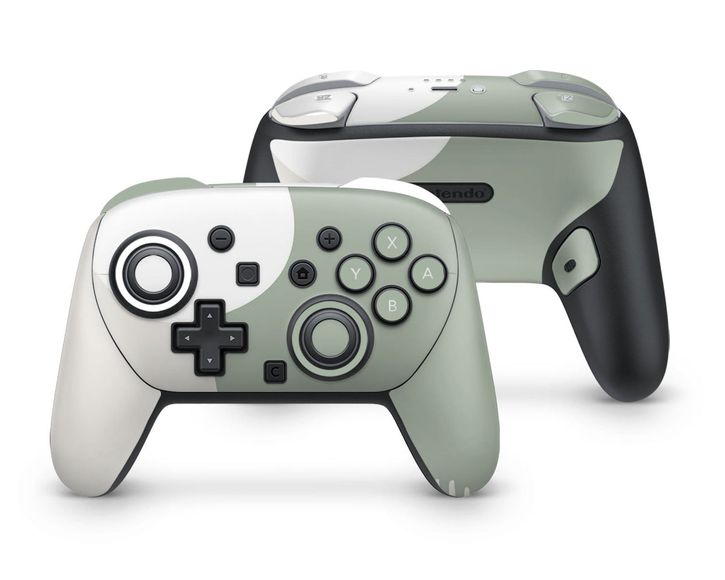 Lux Skins Nintendo Switch 2 Pro Controller Abstract Soft Sage GreenSkins - Pattern Abstract Skin