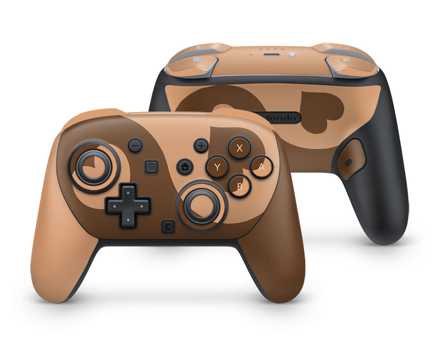 Lux Skins Nintendo Switch 2 Pro Controller Yin Yang Chocolate HeartsSkins - Pattern Abstract Skin