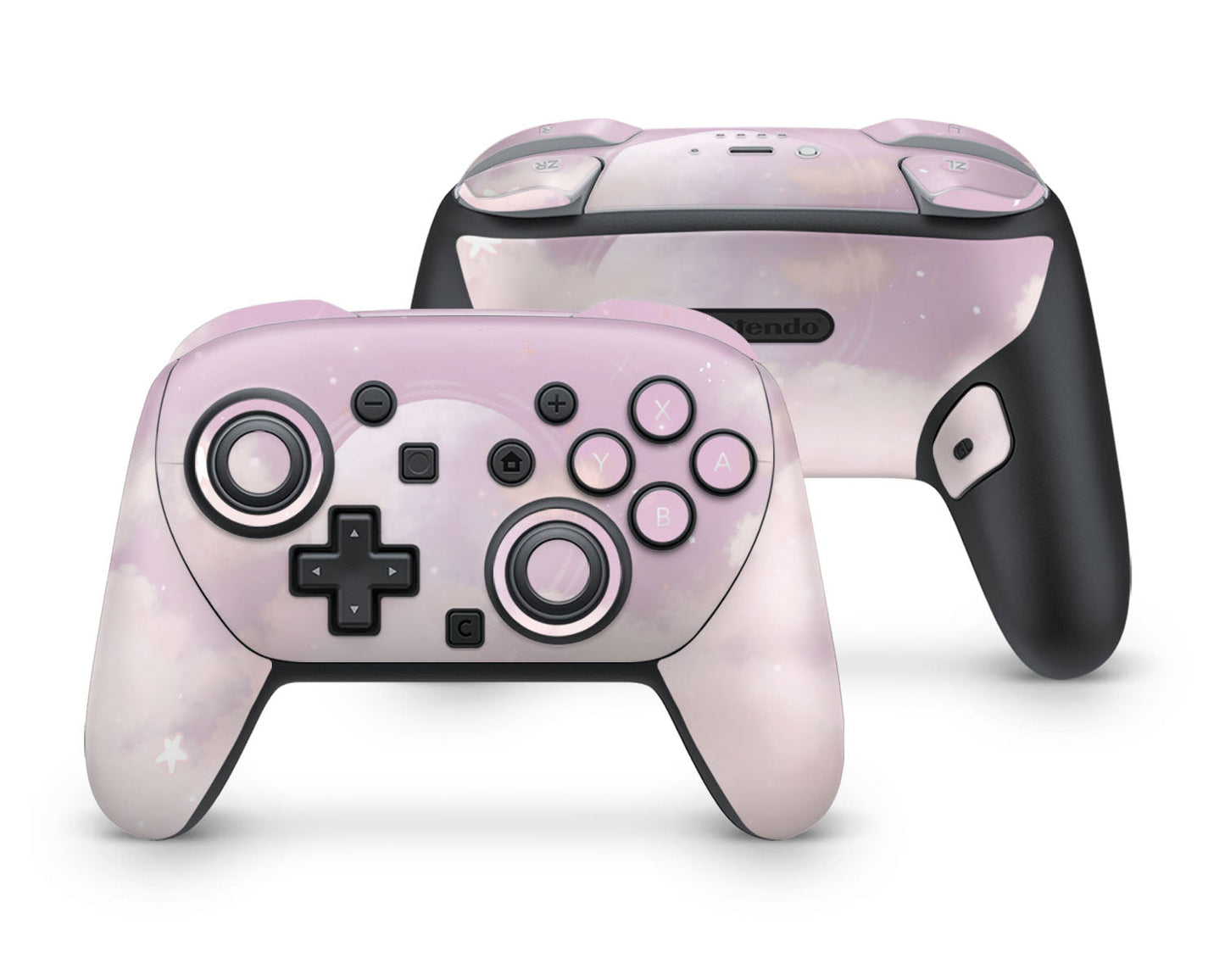 Lux Skins Nintendo Switch 2 Pro Controller Pink CloudsSkins - Art Clouds Skin