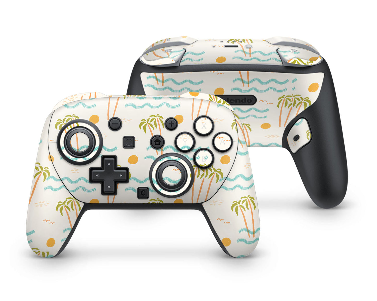 Lux Skins Nintendo Switch 2 Pro Controller Tropical Festival Palm TreesSkins - Art Floral Skin