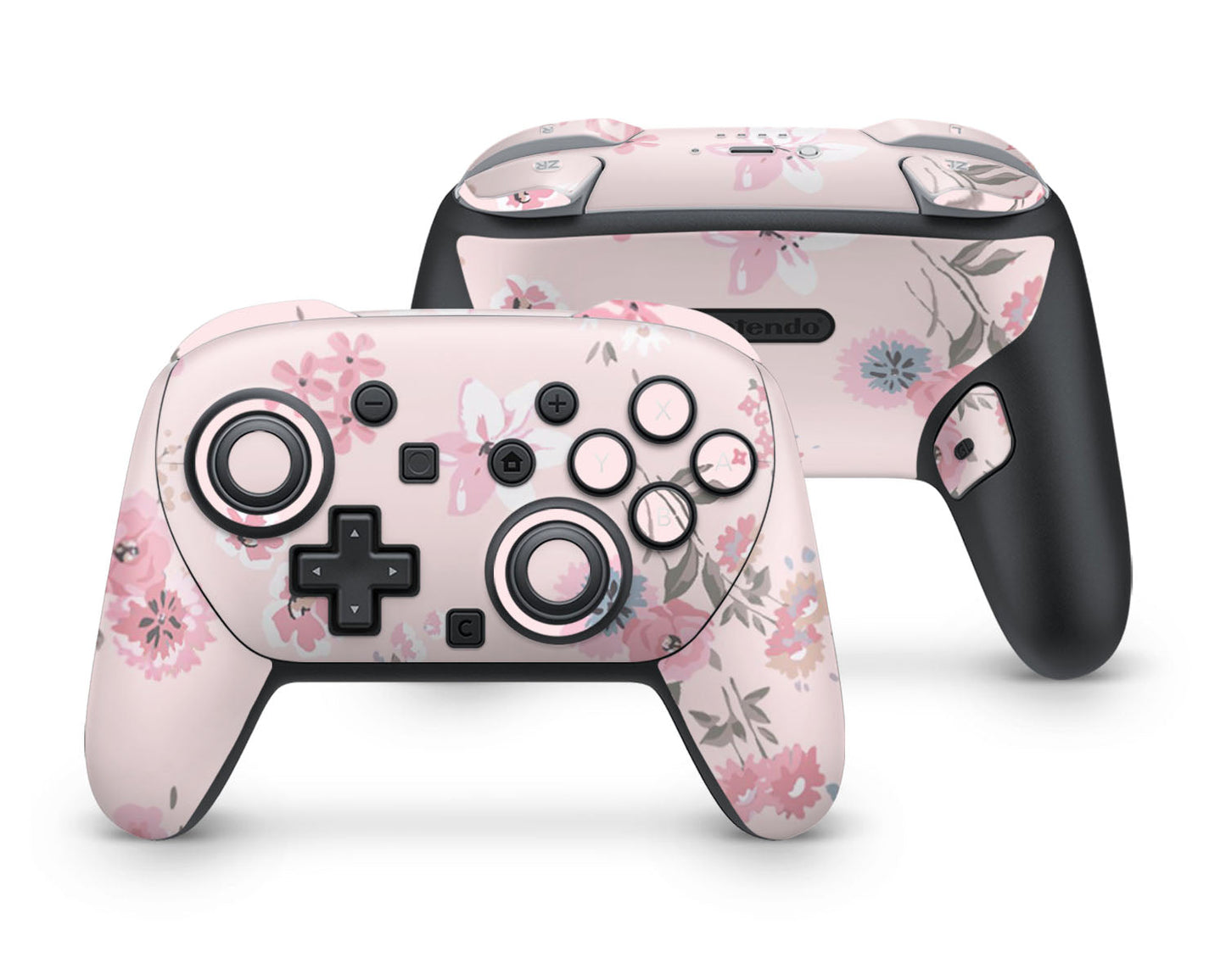 Lux Skins Nintendo Switch 2 Pro Controller Pretty Pink FlowersSkins - Art Floral Skin