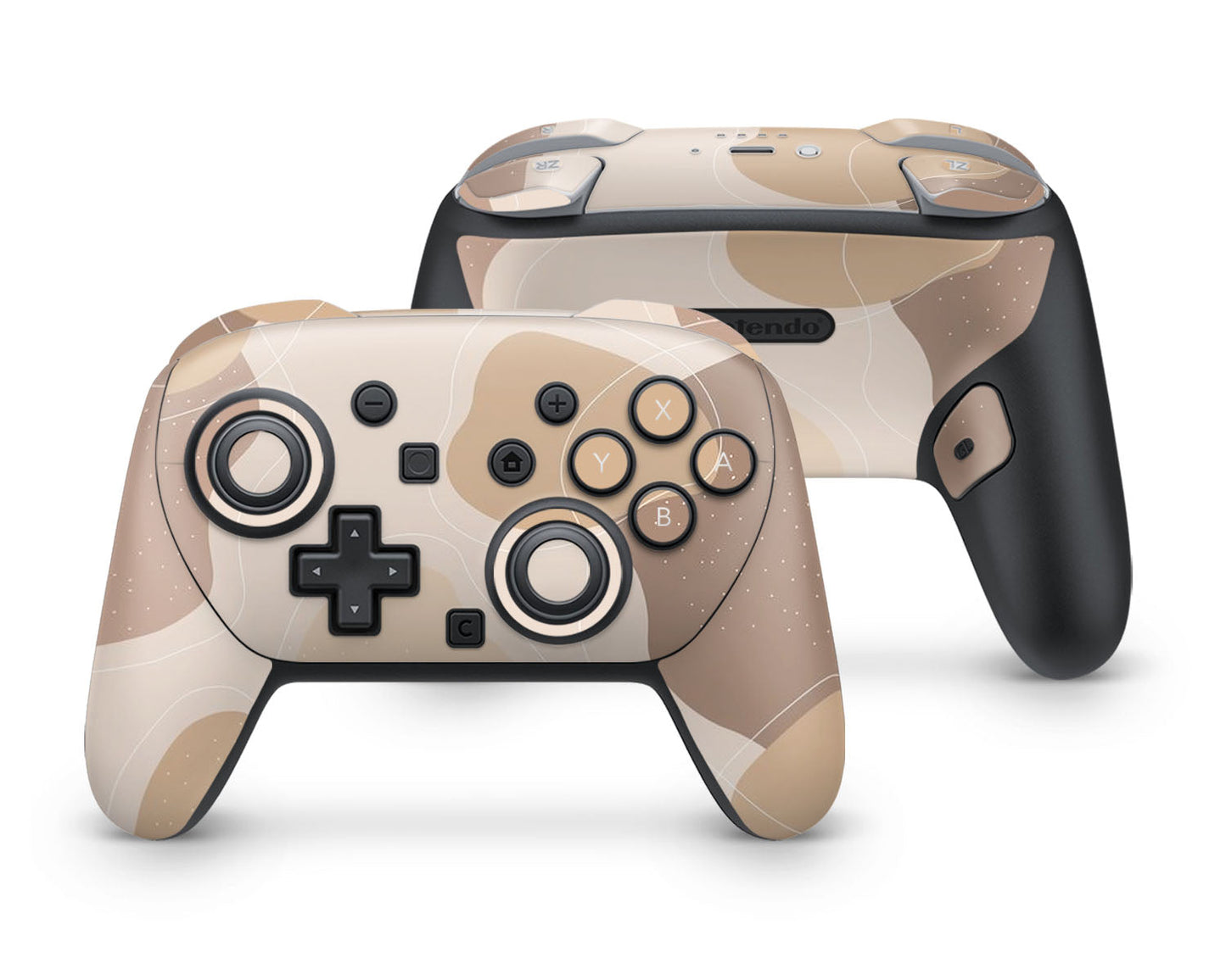 Lux Skins Nintendo Switch 2 Pro Controller Natural Brown AbstractSkins - Pattern Abstract Skin