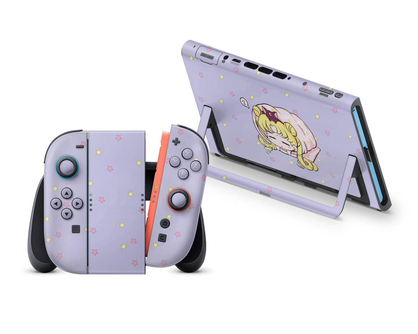 Sleeping Sailor Moon Pastel Lavender Nintendo Switch 2 Skin