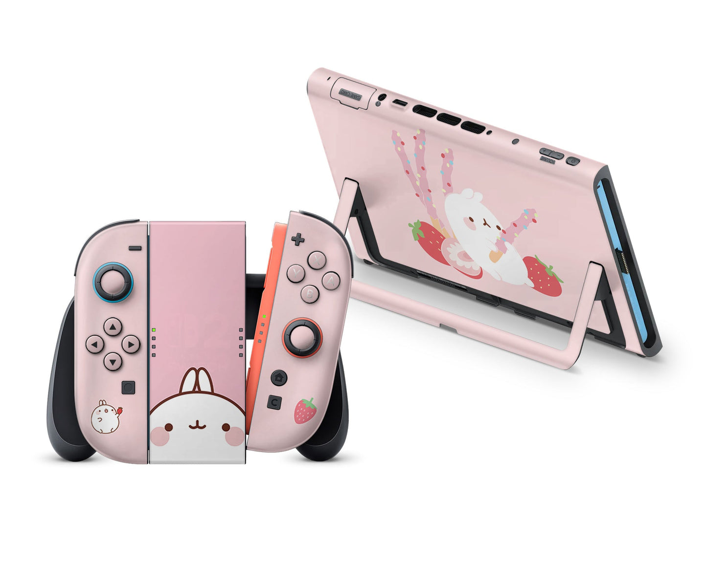 Pink Pastel Molang Bunny Rabbit Nintendo Switch 2 Skin
