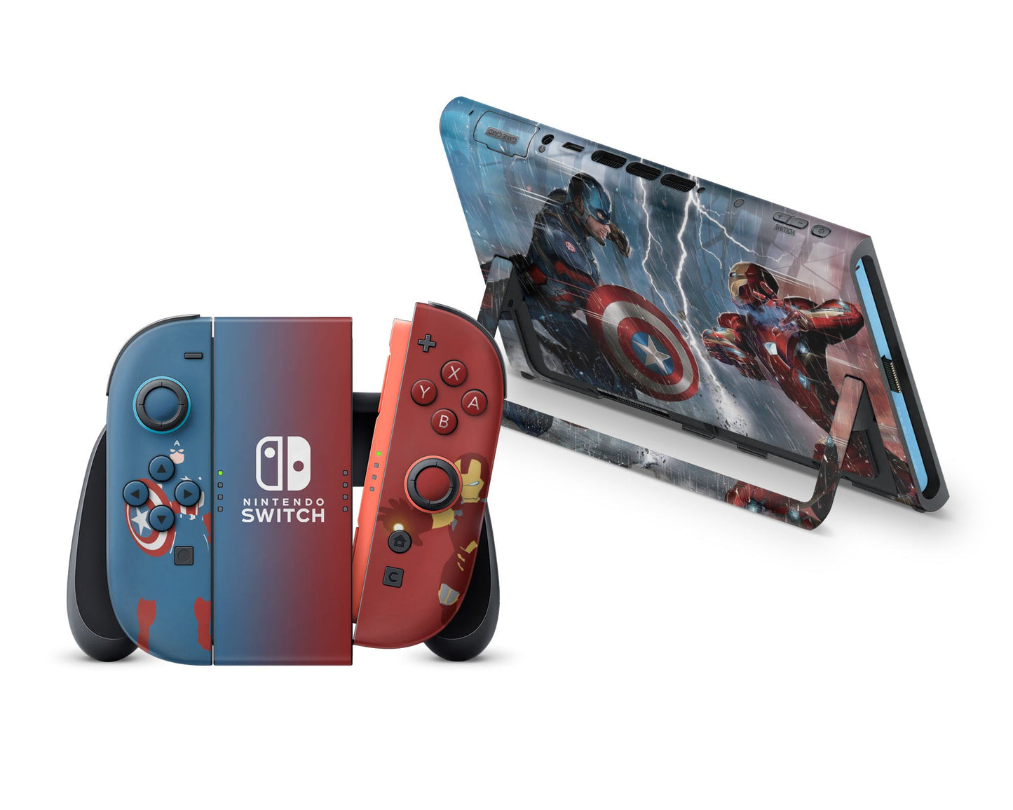 Captain America vs Iron Man Nintendo Switch 2 Skin