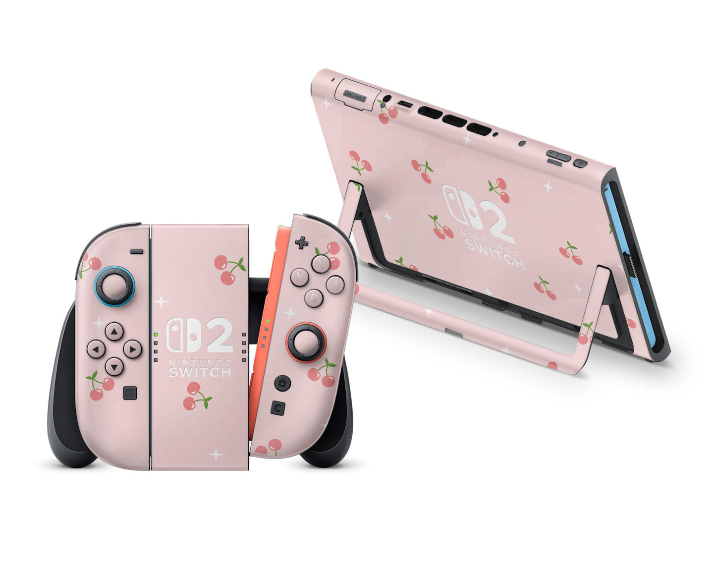 Cherry Soft Pastel Pink Nintendo Switch 2 Skin