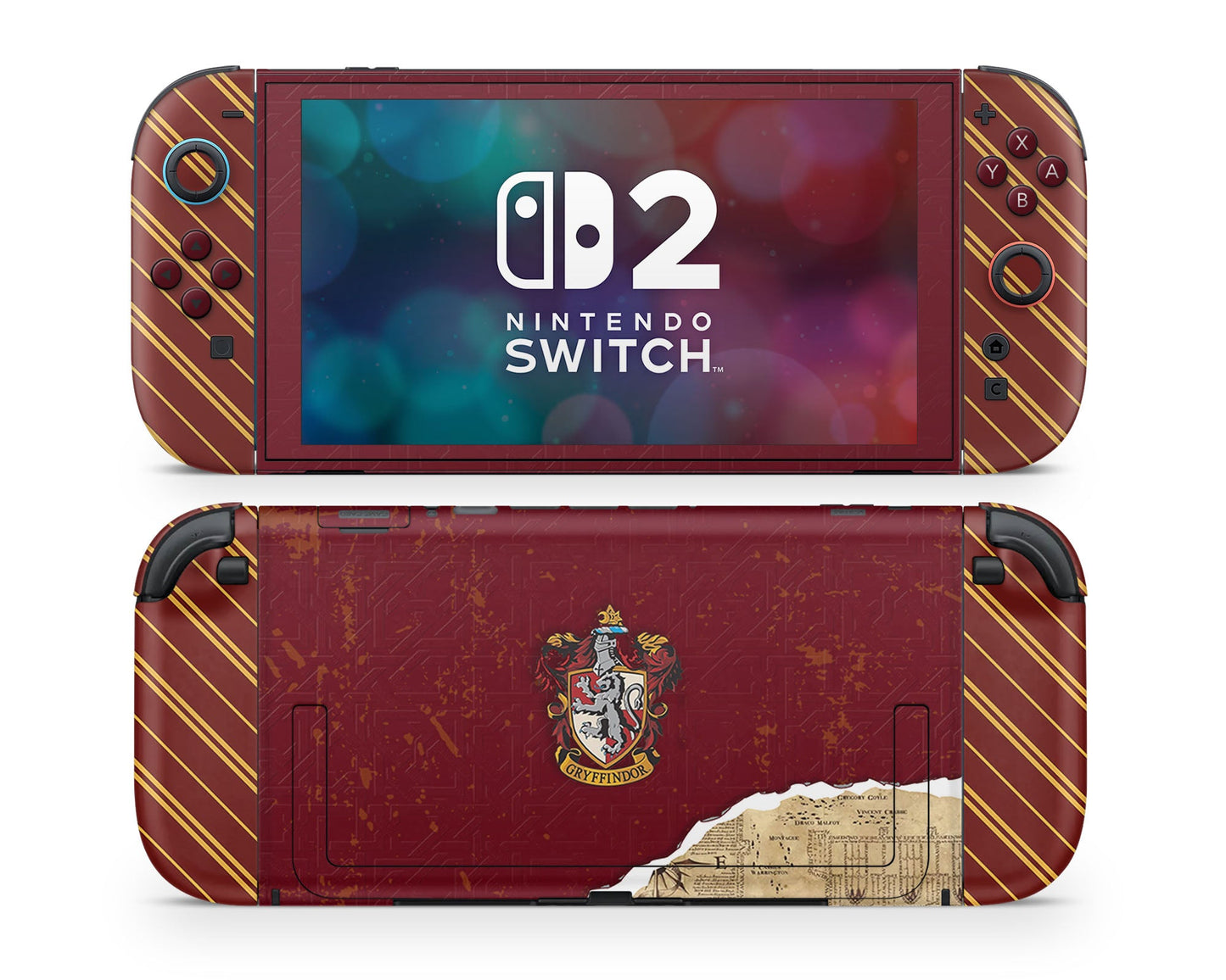 Lux Skins Nintendo Switch 2 Harry Potter Gryffindor Joycons Only Skins - Pop culture Harry Potter Skin