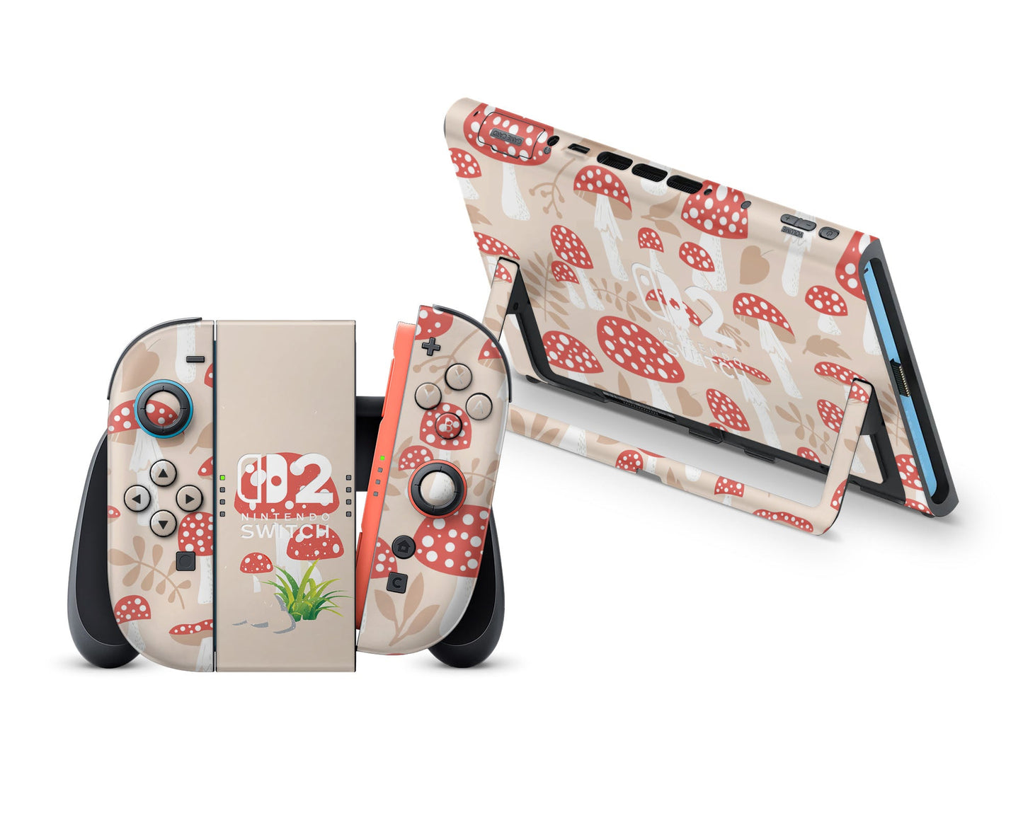 Beige Mushroom Farm Nintendo Switch 2 Skin