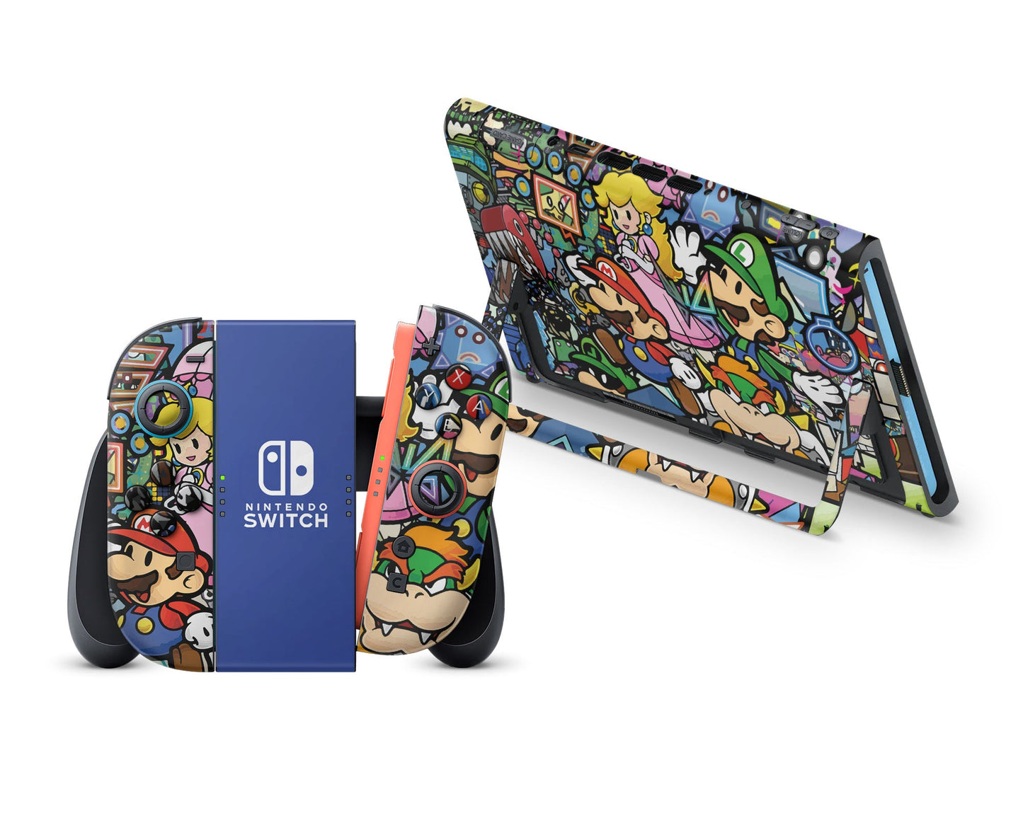 Lux Skins Nintendo Switch 2 Paper Mario Full Set Skins - Pop culture Mario Skin