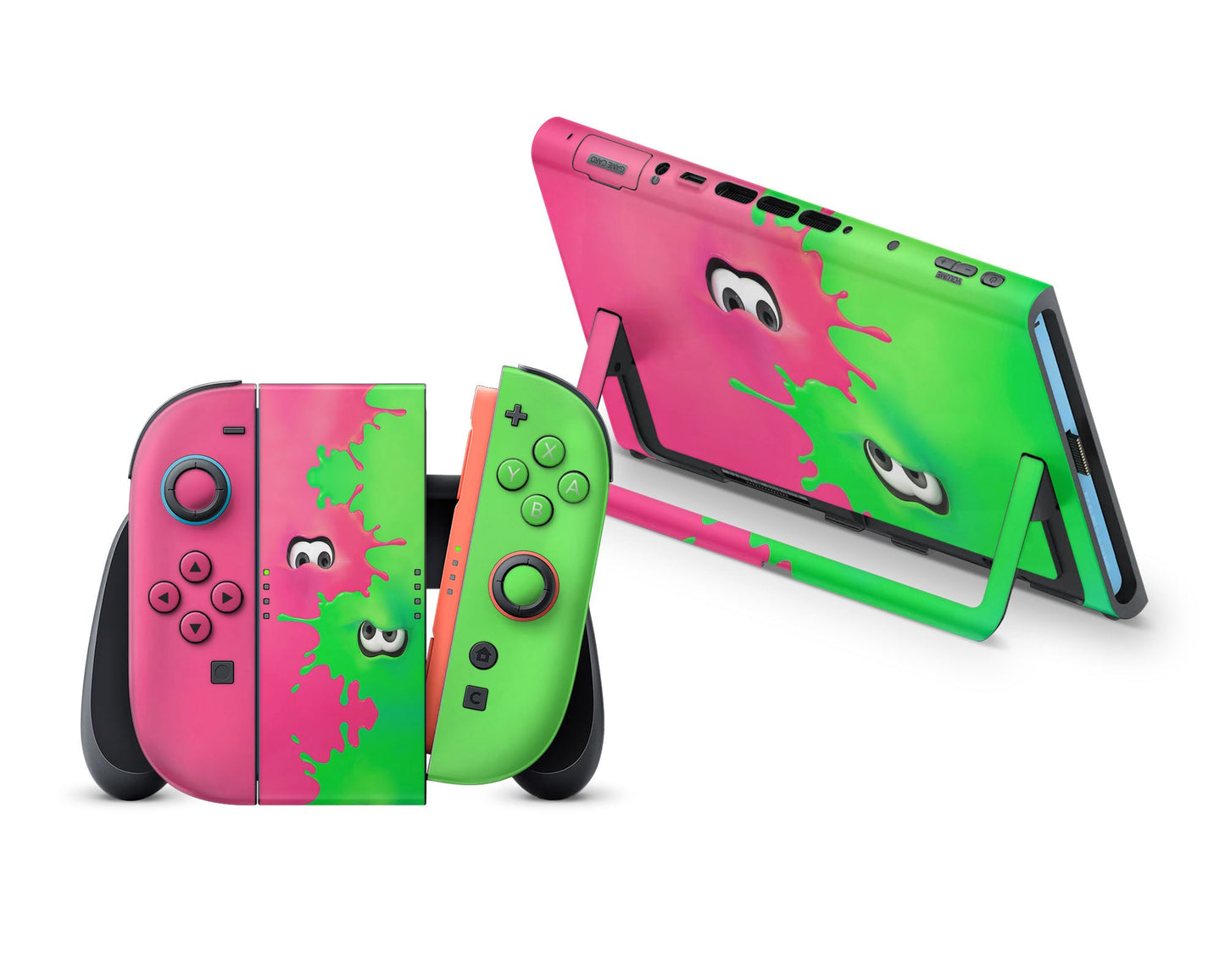 Splatoon Pink Green Nintendo Switch 2 Skin