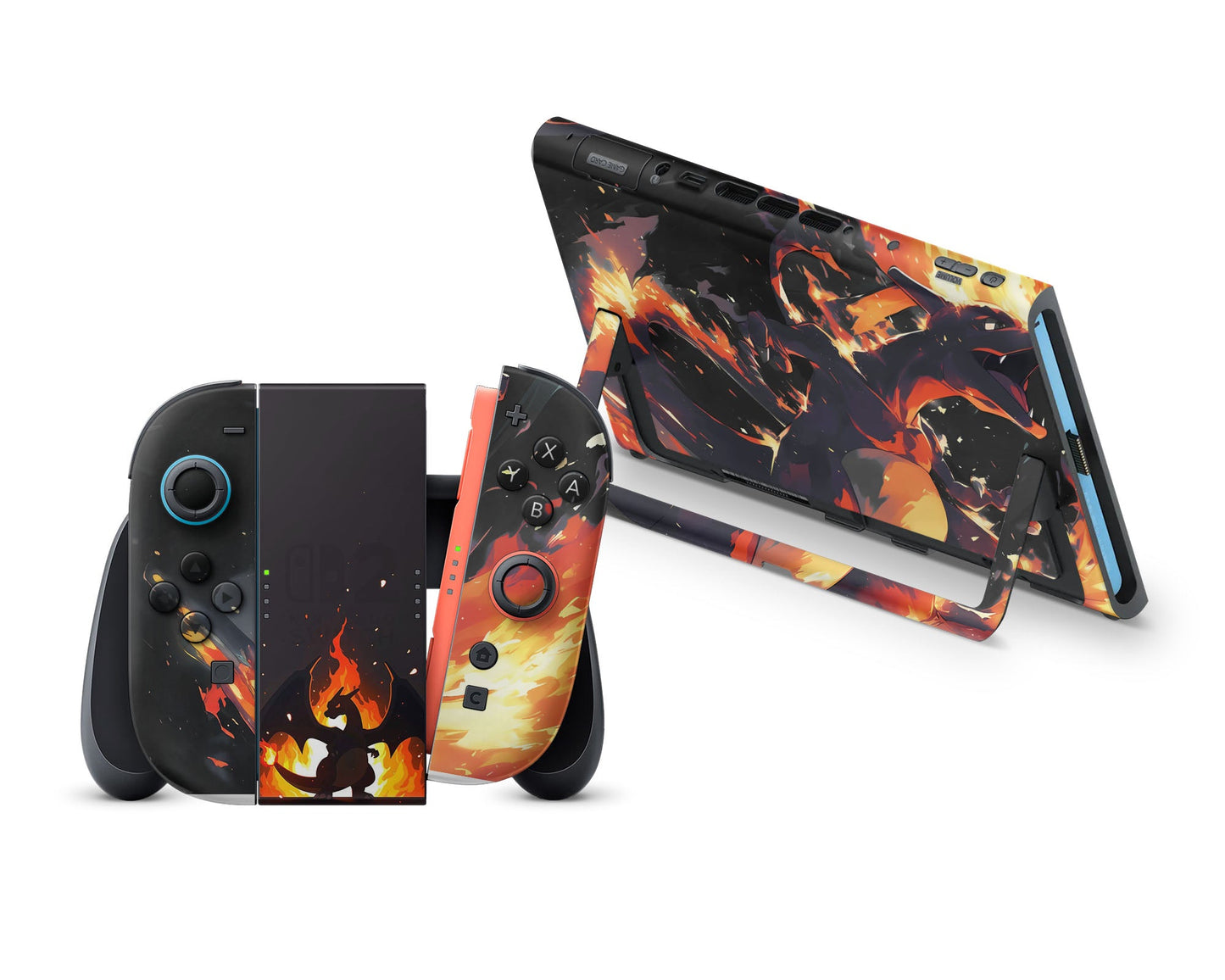 Pokemon Charizard Flames Nintendo Switch 2 Skin