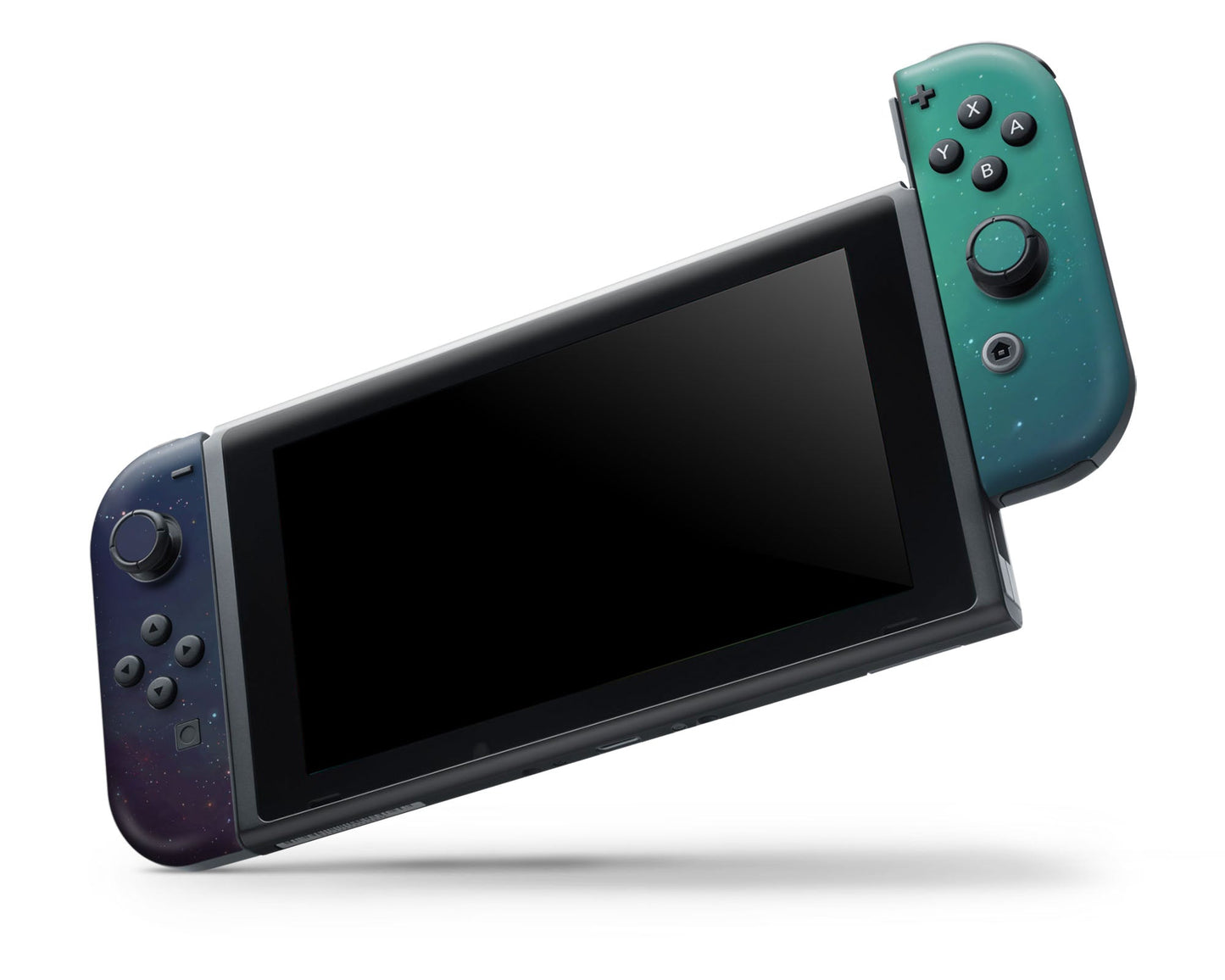 Green Stardust Galaxy Nintendo Switch OLED Skin