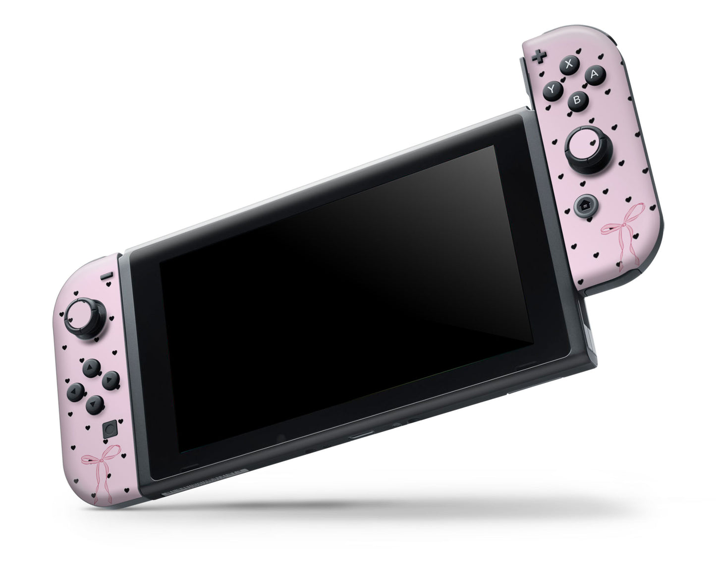 Pink Bow Black Lace Nintendo Switch OLED Skin