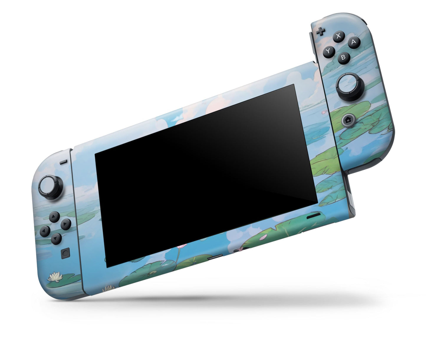 Cute Lily Pad Frog Nintendo Switch Skin
