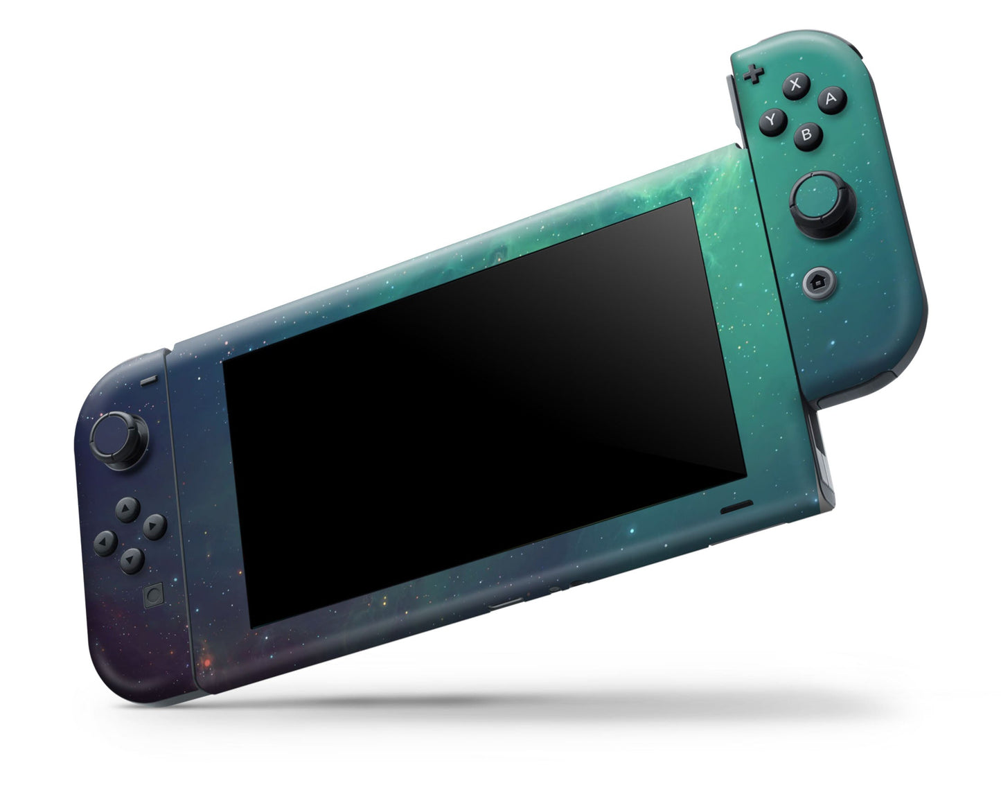 Green Stardust Galaxy Nintendo Switch Skin