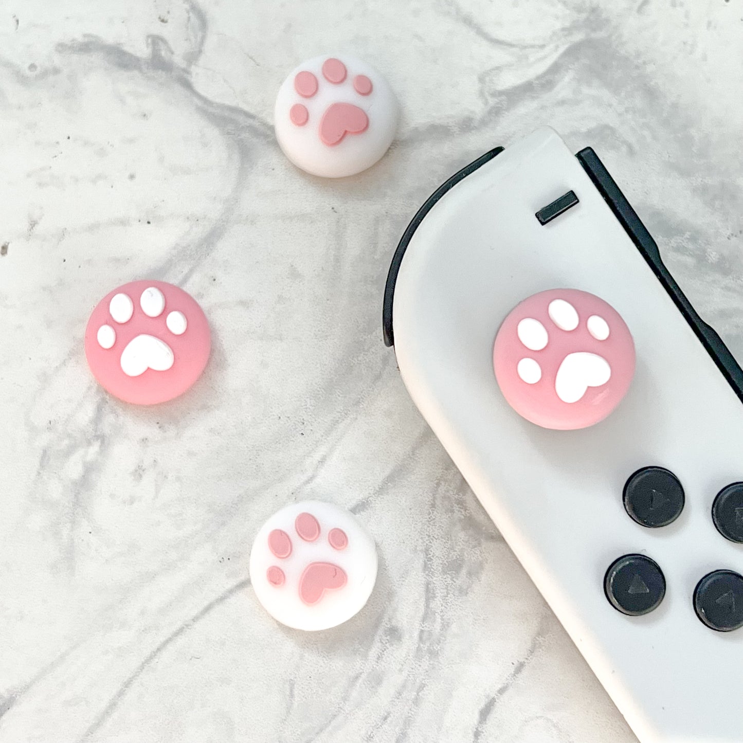 Pastel Pink Paw Thumb Grips