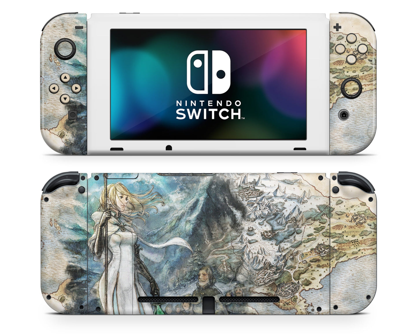 Lux Skins Nintendo Switch Octopath Traveller Full Set +Tempered Glass Skins - Pop culture Skin