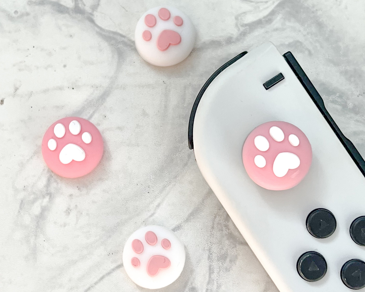 Pastel Pink Paw Thumb Grips