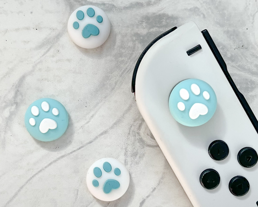 Pastel Blue Paw Thumb Grips