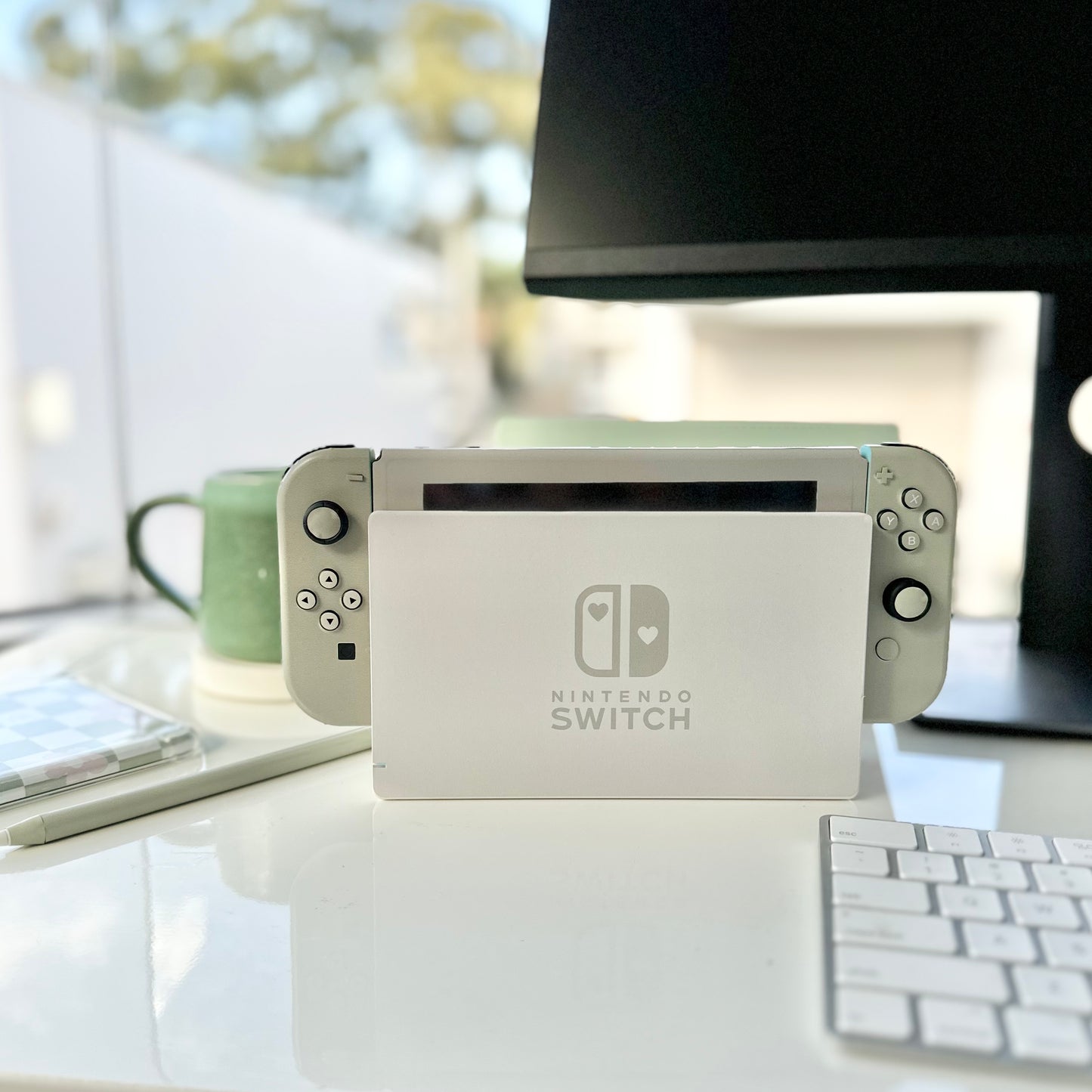 Cosy Matcha Green Nintendo Switch Skin