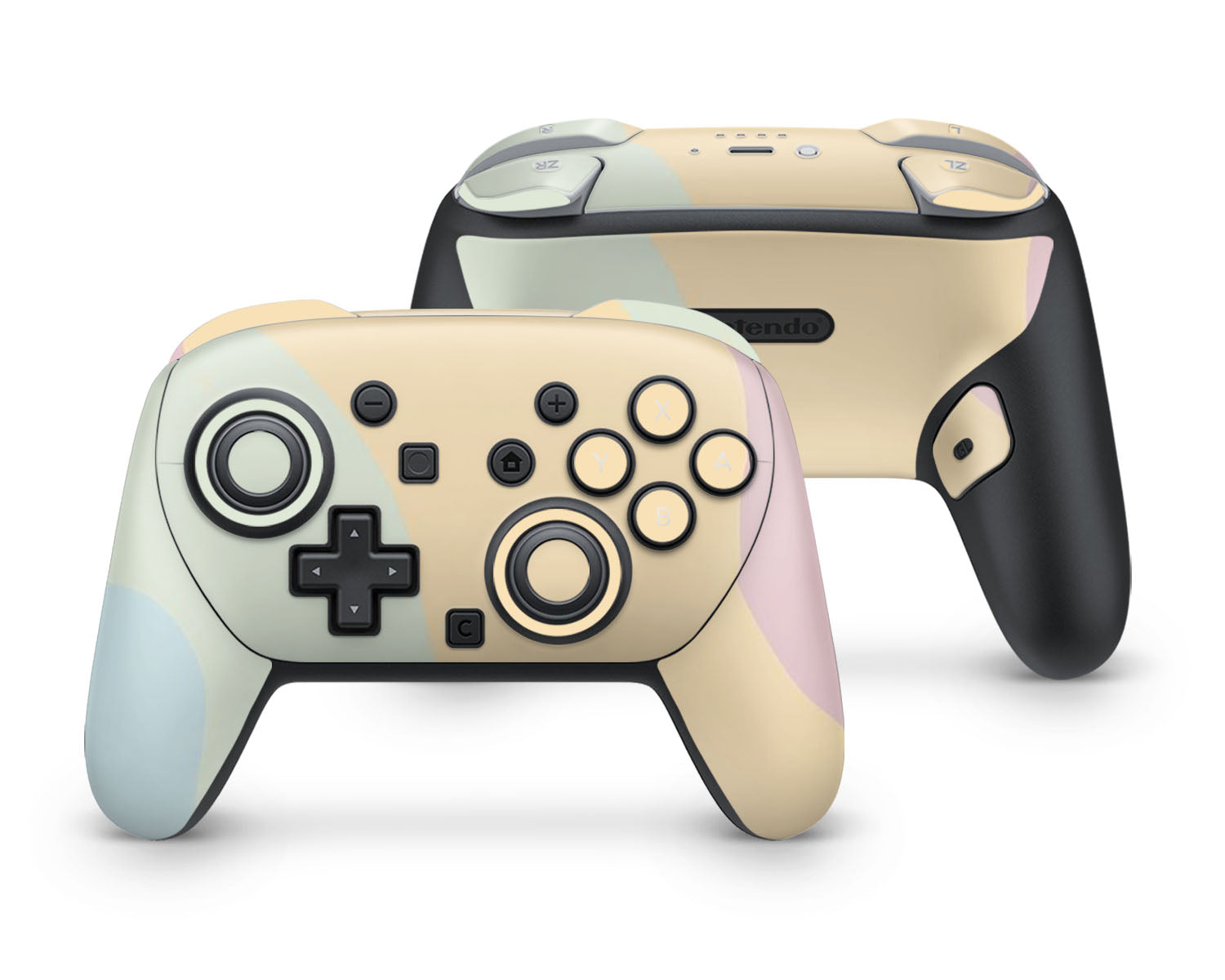 Lux Skins Nintendo Switch 2 Pro Controller Retro WavesSkins - Solid Colours Colour Blocking Skin