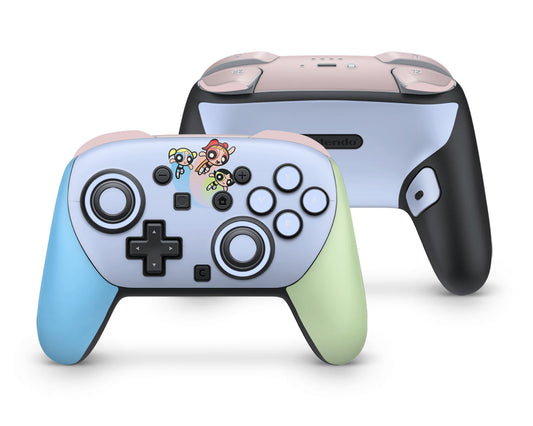 Lux Skins Nintendo Switch 2 Pro Controller Powerpuff Girls Pastel BlueSkins - Pop culture Powerpuff Girls Skin