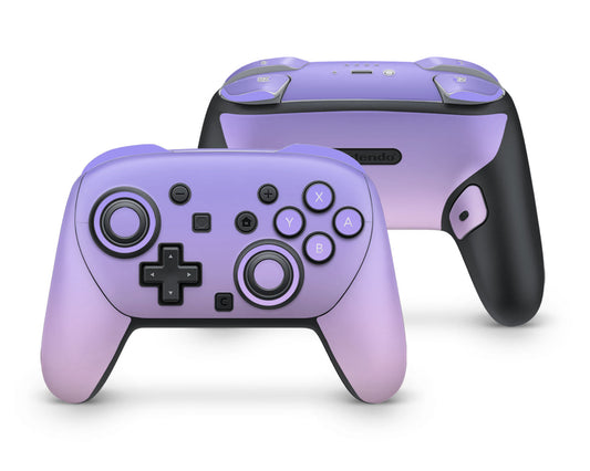 Lux Skins Nintendo Switch 2 Pro Controller Pastel Purple Pink GradientSkins - Solid Colours Gradient Skin