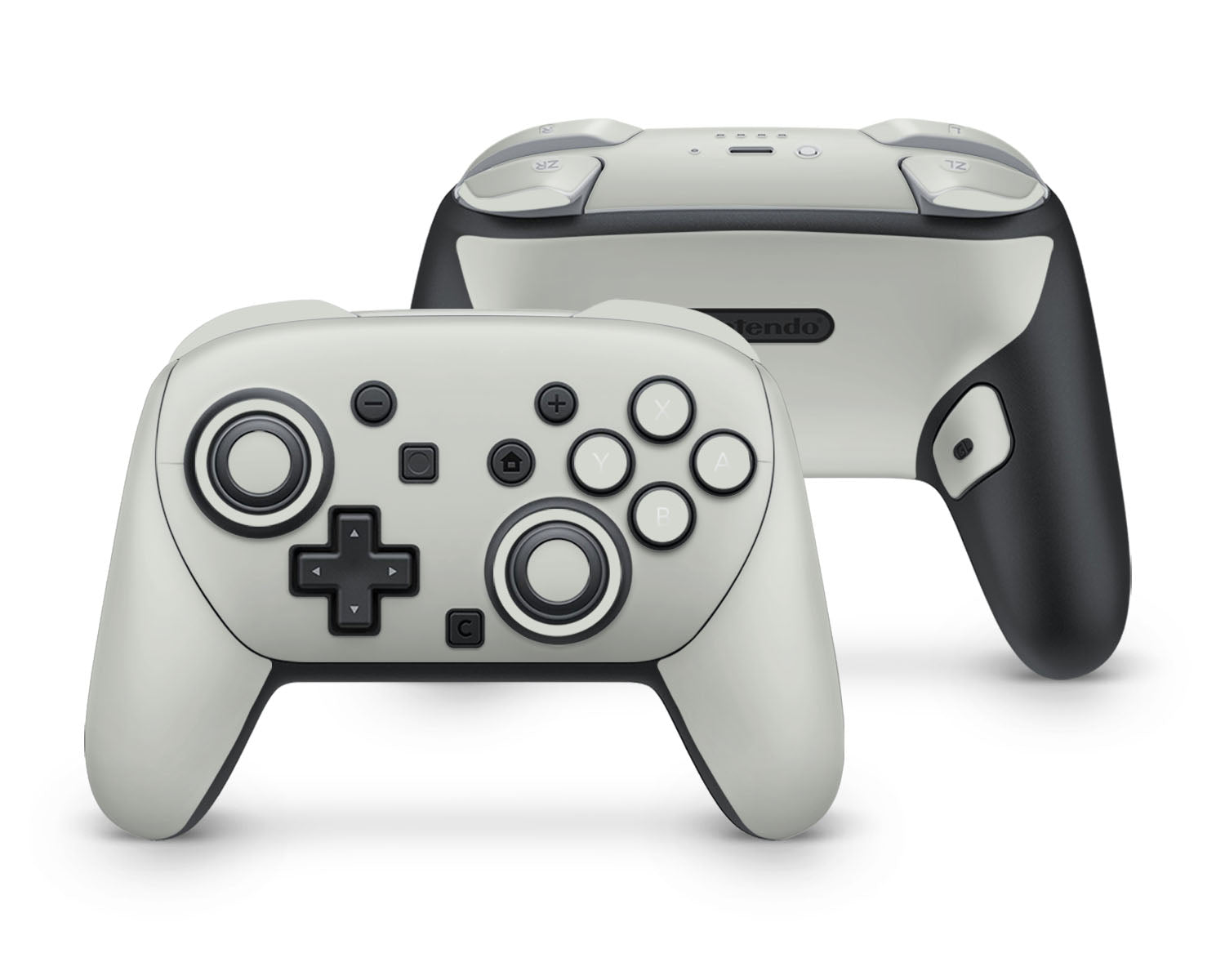 Lux Skins Nintendo Switch 2 Pro Controller Stone GreySkins - Solid Colours Natural Series Skin