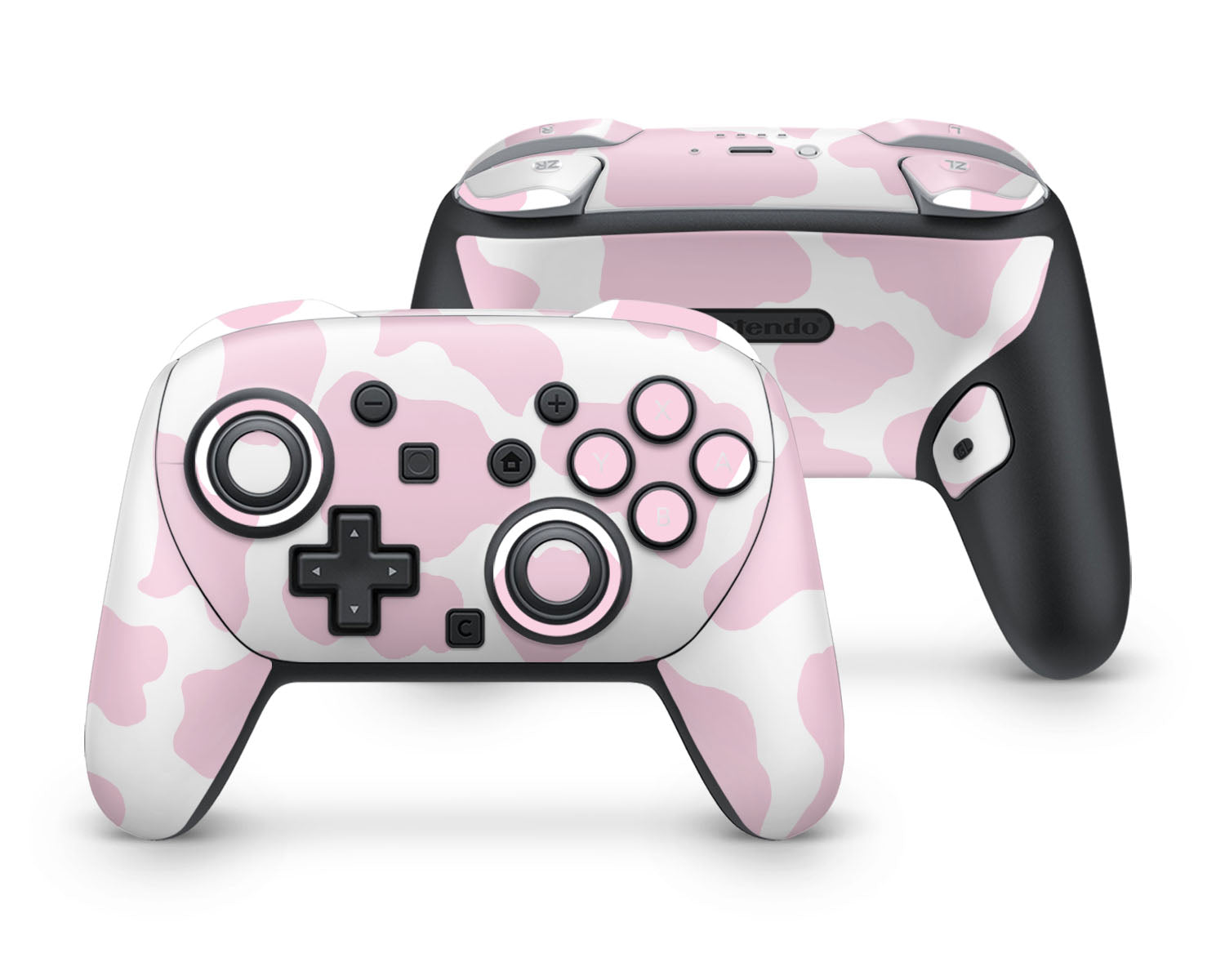 Lux Skins Nintendo Switch 2 Pro Controller Pastel Pink Cow PrintSkins - Art Animals Skin
