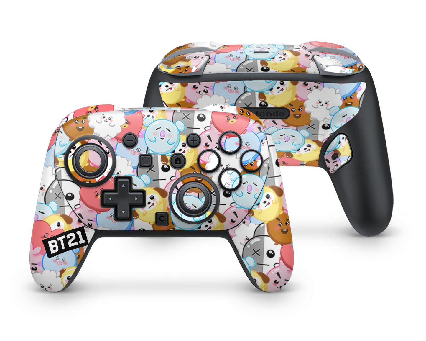 Lux Skins Nintendo Switch 2 Pro Controller BT21 BTS Mint BlueSkins - Pop culture BTS Skin