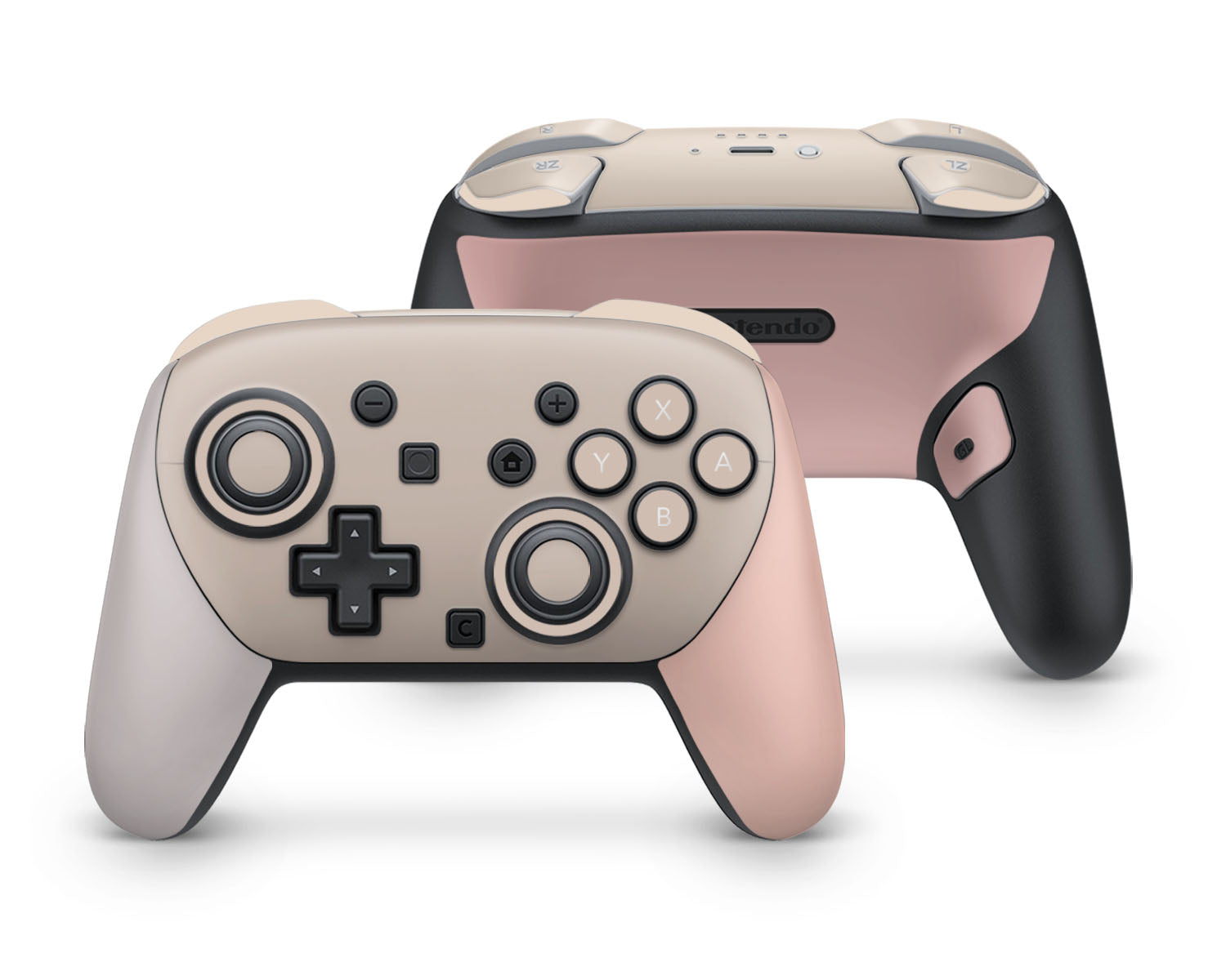 Lux Skins Nintendo Switch 2 Pro Controller Ceramic Rose PastelsSkins - Solid Colours Colour Blocking Skin