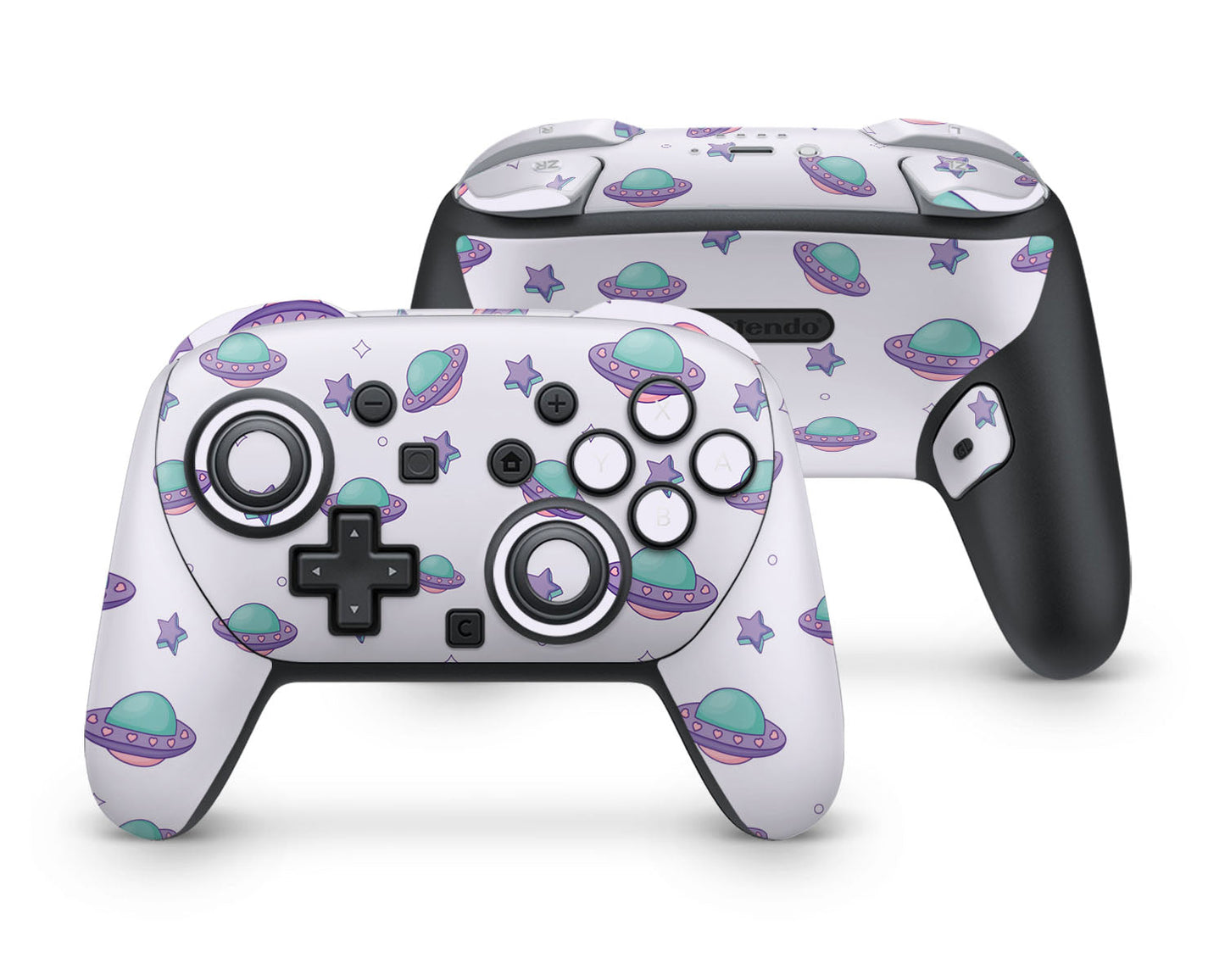 Lux Skins Nintendo Switch 2 Pro Controller Cute Spaceship UFOSkins - Art Cute Skin