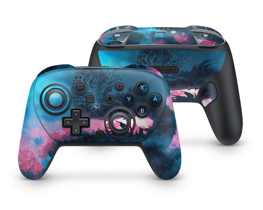 Lux Skins Nintendo Switch 2 Pro Controller Teal DragonSkins - Art Animals Skin