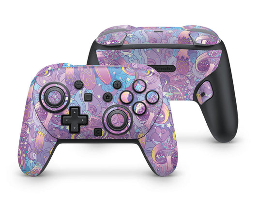 Lux Skins Nintendo Switch 2 Pro Controller Psychedelic MushroomSkins - Art Artwork Skin