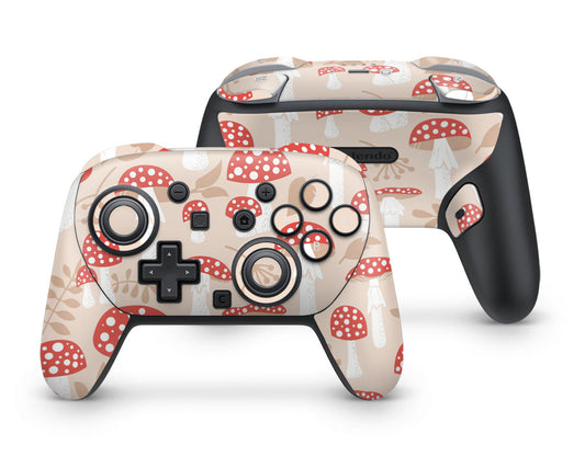 Lux Skins Nintendo Switch 2 Pro Controller Toadstool Mushroom FarmSkins - Art Artwork Skin