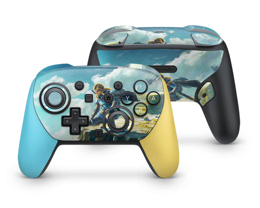 Lux Skins Nintendo Switch 2 Pro Controller Zelda Tears of the Kingdom CliffSkins - Pop culture Zelda Skin