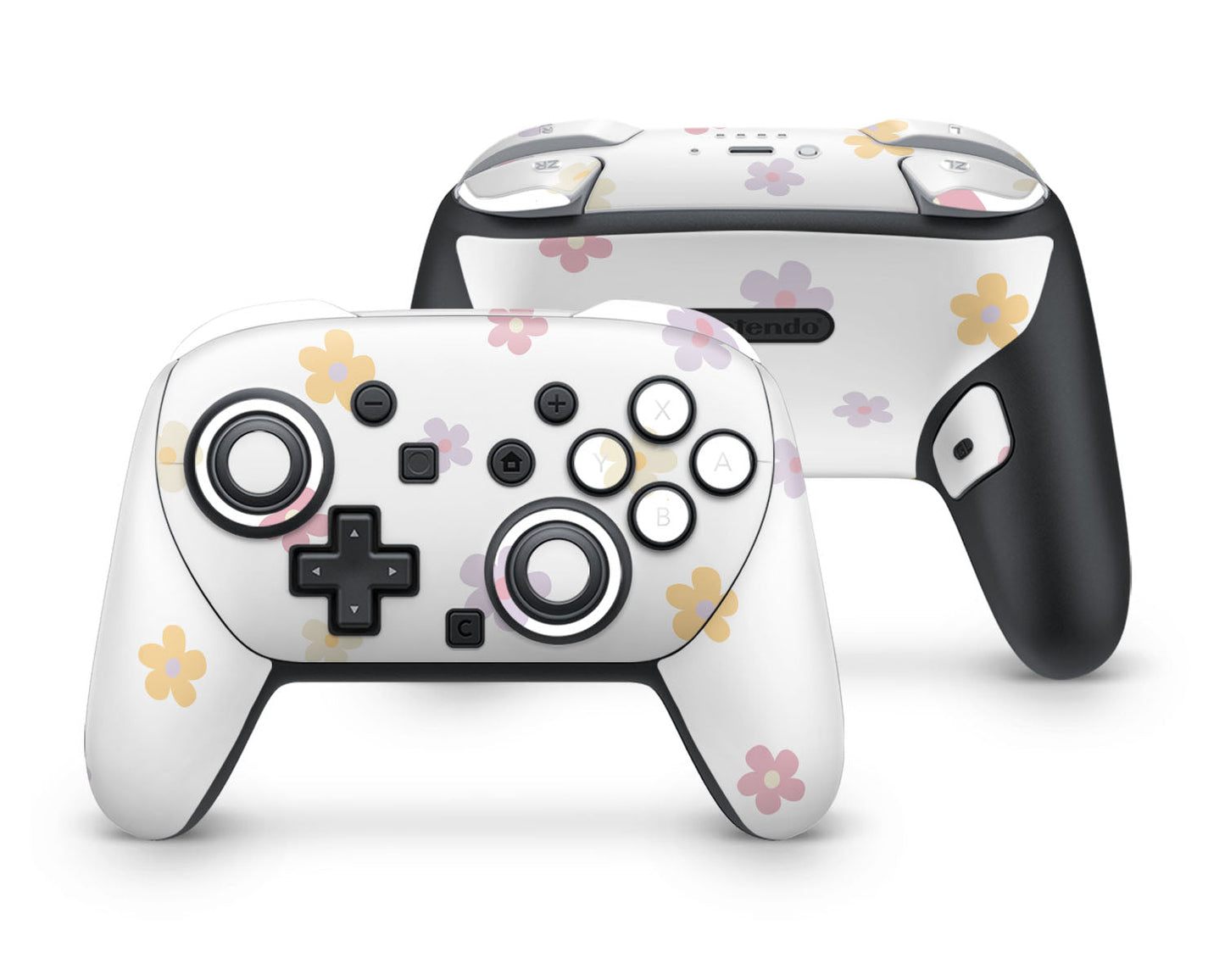 Lux Skins Nintendo Switch 2 Pro Controller Retro Daisy FlowerSkins - Art FLoral Skin