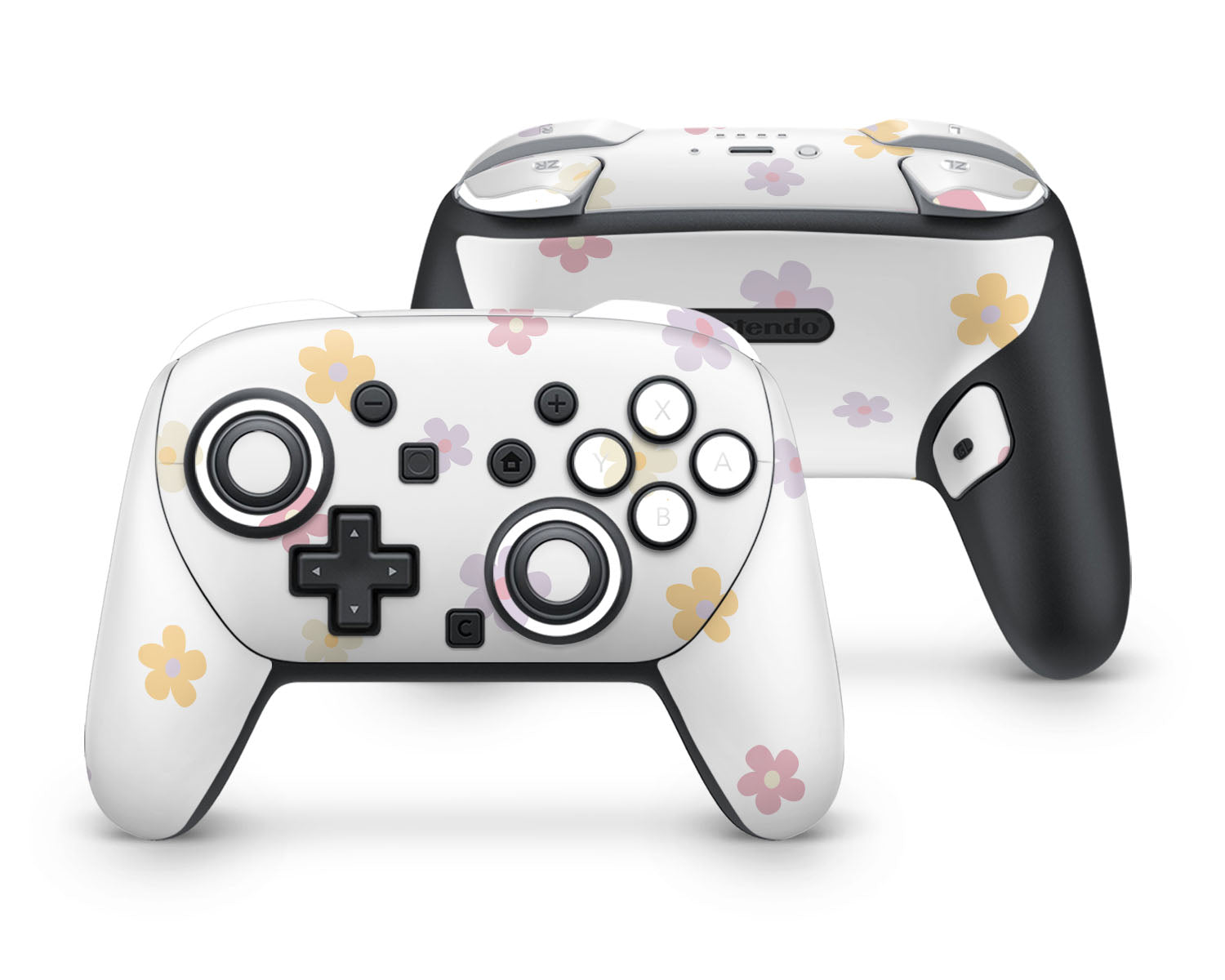 Lux Skins Nintendo Switch 2 Pro Controller Retro Daisy FlowerSkins - Art FLoral Skin