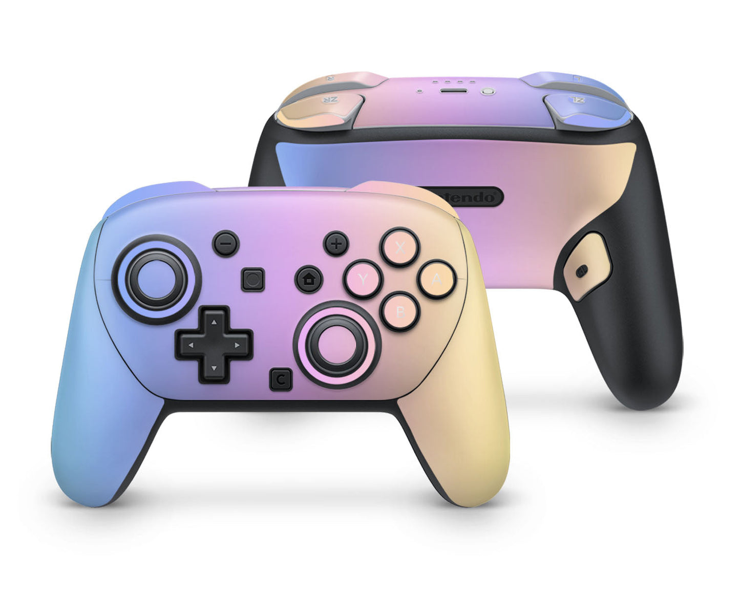 Lux Skins Nintendo Switch 2 Pro Controller Pastel Rainbow GradientSkins - Solid Colours Gradient Skin