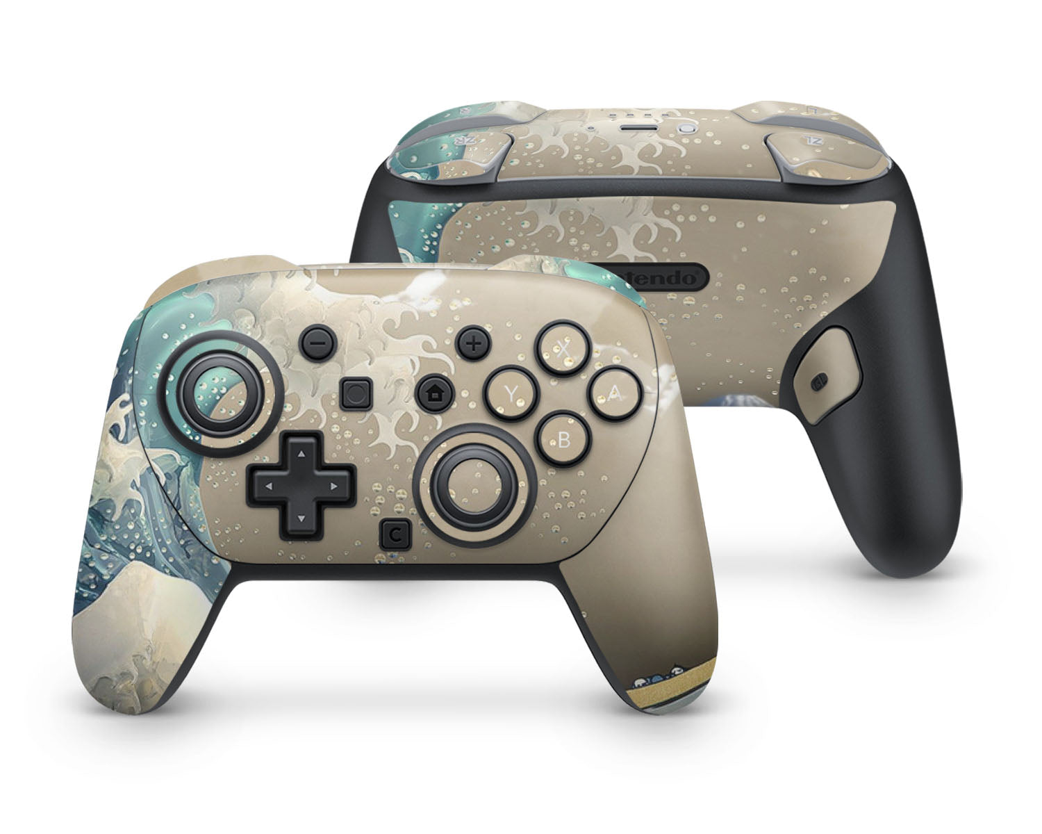 Lux Skins Nintendo Switch 2 Pro Controller Great Wave off KanagawaSkins - Art Artwork Skin