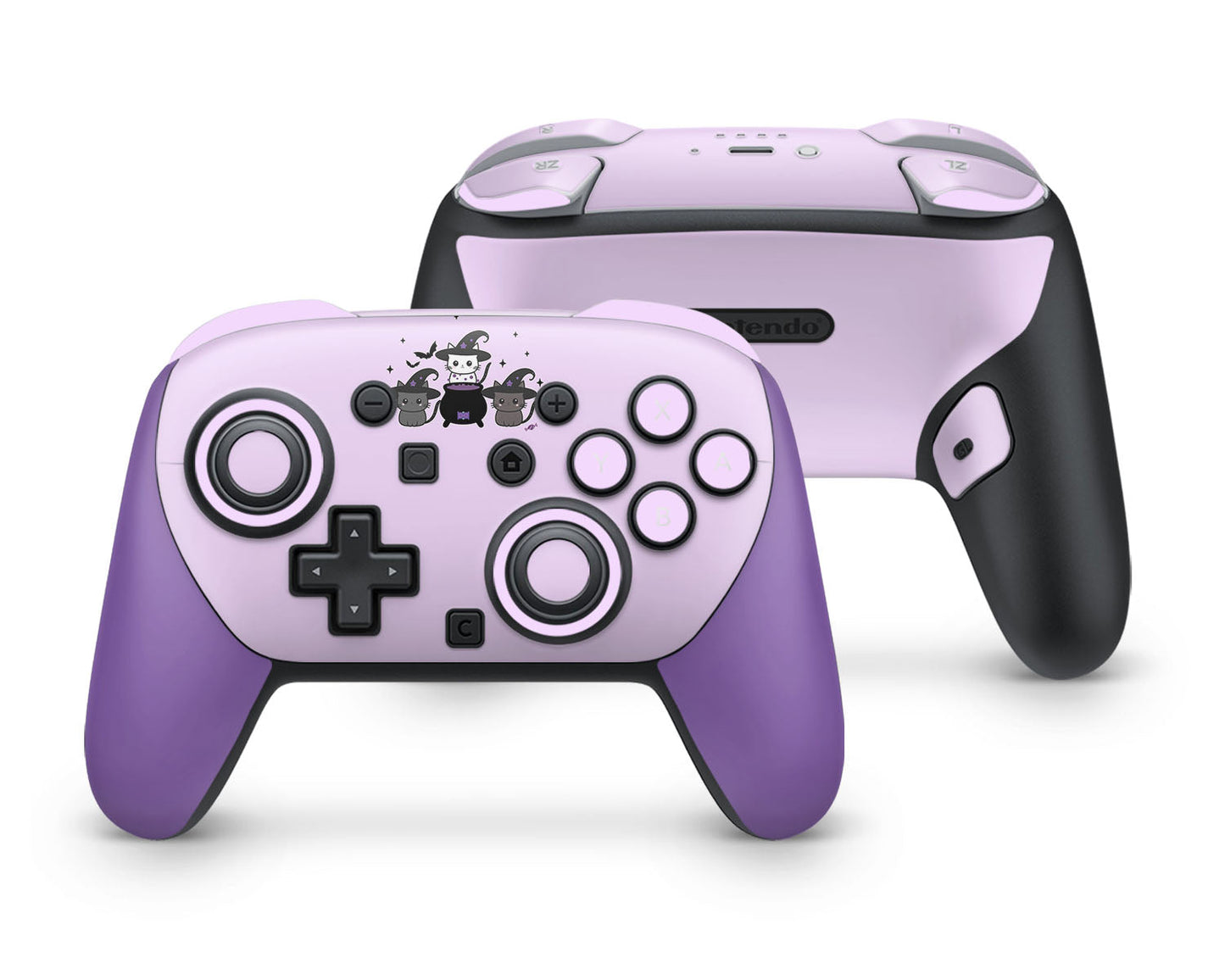 Lux Skins Nintendo Switch 2 Pro Controller Pastel Purple Witch CatSkins - Art Animals Skin
