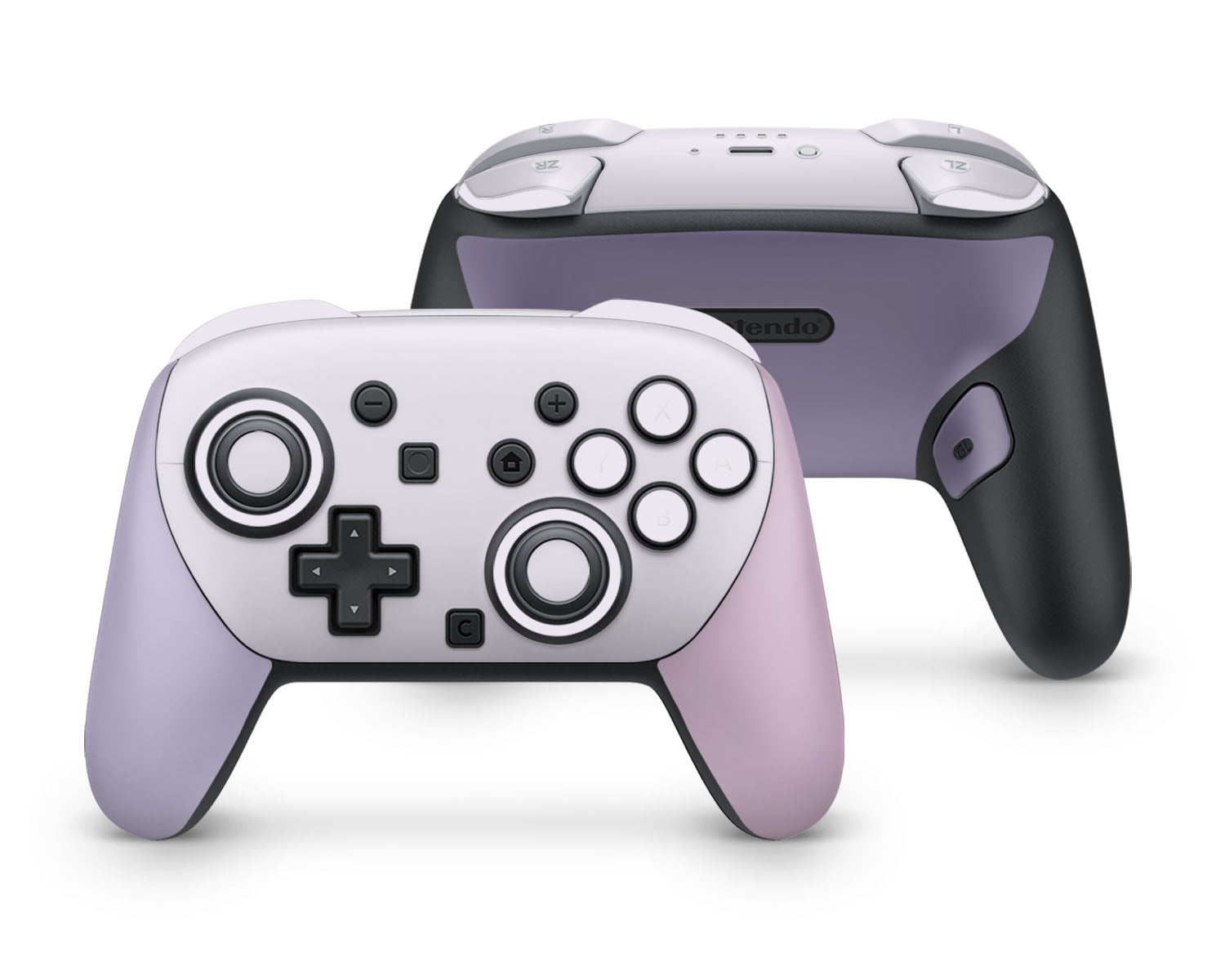 Lux Skins Nintendo Switch 2 Pro Controller Wisteria Dream Purple ColorwaveSkins - Solid Colours Colour Blocking Skin
