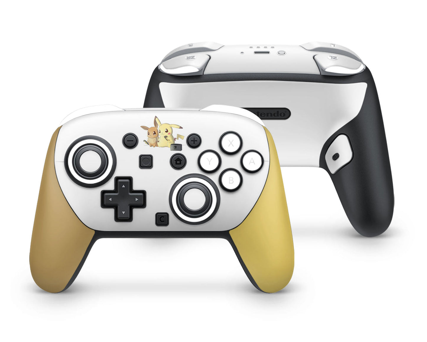 Lux Skins Nintendo Switch 2 Pro Controller Pokemon Pikachu & Eevee GamingSkins - Pop culture Pokemon Skin