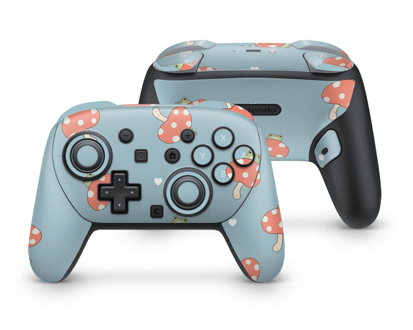 Lux Skins Nintendo Switch 2 Pro Controller Froggie Toadstool MushroomSkins - Art Artwork Skin