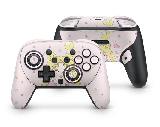 Lux Skins Nintendo Switch 2 Pro Controller Sailor Moon Kawaii HeartsSkins - Pop culture Sailor Moon Skin
