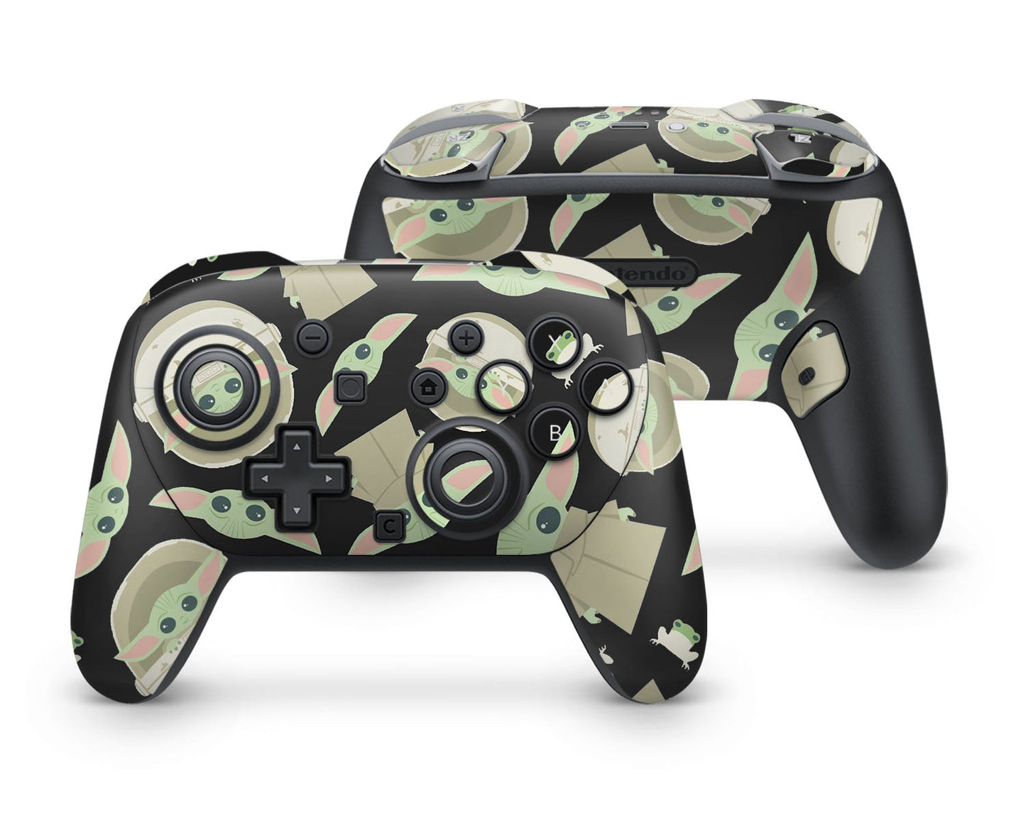 Lux Skins Nintendo Switch 2 Pro Controller Dark Baby Yoda PatternSkins - Pop culture Star Wars Skin